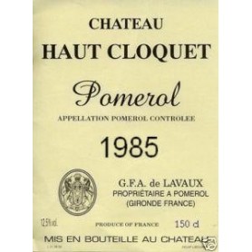 Chateau Haut Cloquet, Pomerol, 1984